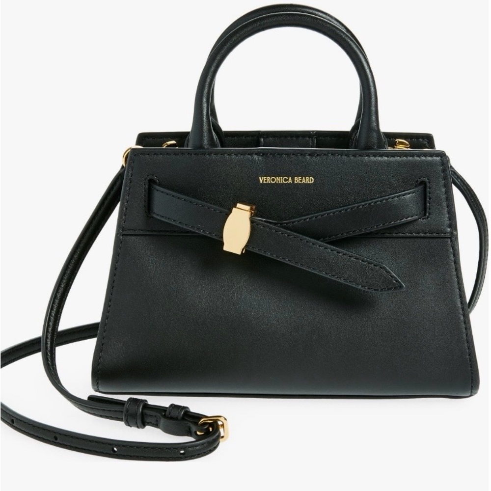 Like-new Veronica Beard Mini Dash Leather Top Handle Bag